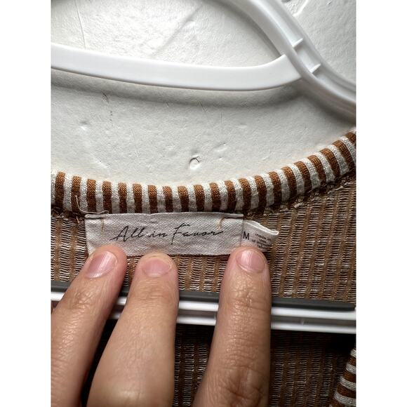 All in Favor stripe wide leg wrap jumpsuit women medium minimalist career preppy - Picture 5 of 10